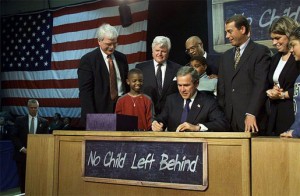 George W. Bush signing the No Child Left Behind Act