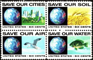 US postage stamps with the conservation message