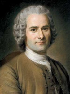 A portrait of Jean-Jacques Rousseau